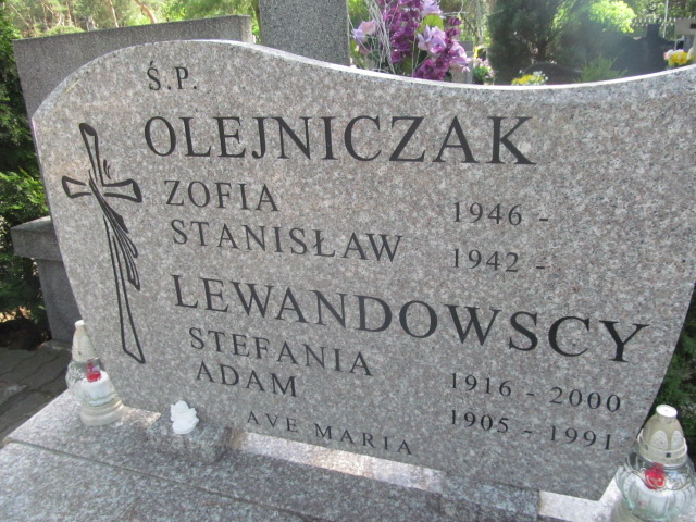 Stefania Lewandowska 1915 Włocławek Michelin - Grobonet - Wyszukiwarka osób pochowanych
