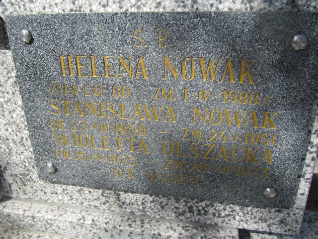 Helena Nowak Włocławek Michelin - Grobonet - Wyszukiwarka osób pochowanych