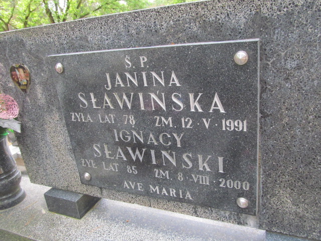 Grób Janina Sławińska